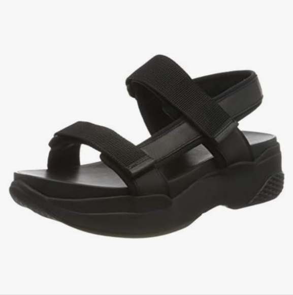 Vagabond Lori Women's Leather Strappy Black Open Toe Sporty Sandals Size 11. - Picture 2 of 16